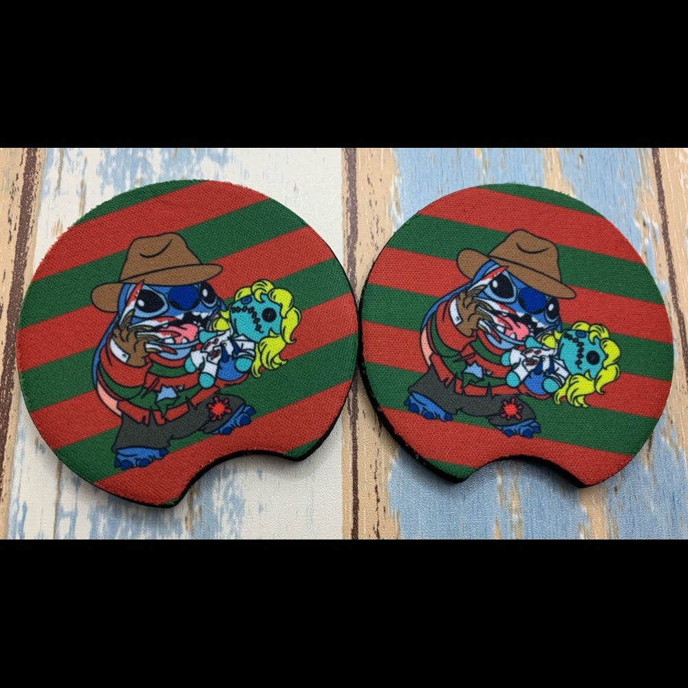 Freddy stitch car coasters